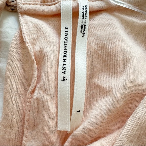 Anthropologie Light Pink Bubble Hem Sleeveless Top - Size Large - Picture 3 of 4